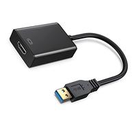 Cryfokt USB to HD Multimedia Interface Converter with 5Gbps Transfer Speed Resolution for Laptops/Desktops, OS X Compatible Lightweight 2.3oz (Black)