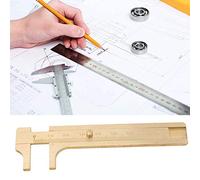Cryfokt Vernier Caliper Portable Solid Copper 0-80mm Ruler for Archaeology Students and Outdoor Use