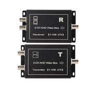 Cryfokt Video Multiplexer, 2 Channel 400m Support AHD CVBS Plug and Play Hot Swap, with Real TimeTransmission for Camera SignalTransmission