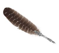 Cryfokt Vintage Antique Feather Quill Dip Pen for Smooth Writing, Ideal Stationery & Calligraphy Enthusiasts, with Alloy Pen Holder, 1pc Home Decor (4)