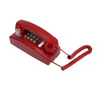 Cryfokt Vintage Corded Phone with Handset Volume Control Retro Wall Telephone for Hotel and Home Use Red