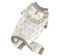 Cryfokt Warm Comfortable Dog Clothes Cute Pattern Four Legged Pet Apparel for Small Pets, Ideal for Bichon Frise, Pomeranian, Schnauzer, or Teddy, Polyester Material for Autumn Seasons (M)