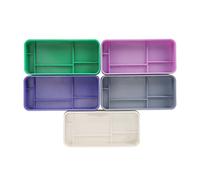 Cryfokt Watch Parts Storage Box 5 Layers Stackable Dust Prevention for Jewelry Crafters Plastic Rectangular