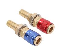 Cryfokt Water Cooled Brass Gas Adapter Quick Connector Set for PTA DB MIG TIG Welding Torch, Safe & Odorless, Portable for Easy Carrying, 2 Pack for Welding Enthusiasts (10mm)