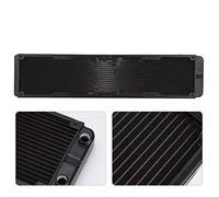 Cryfokt Water Cooling Radiator Durable Black Aluminium Alloy Heat Exchanger for Computer Beauty Industrial System, 480mm G1/4 Thread 18 Tubes, Powder Coating for Heat Radiation Exchange