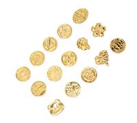 Cryfokt Wax Stamp Heads Set 15pcs Durable Decorative Sealing Wax Kit for Scrapbooking Cards Envelopes Engagement Parties
