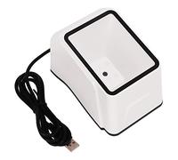 Cryfokt White 2D Desktop Barcode Scanner USB Automatic QR Scanner, Ultra Decoding for Mobile Payment, ABS Material