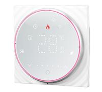 Cryfokt WiFi Thermostat with Backlit LCD Display, Programmable Smart Temperature Controller for Home Underfloor Heating, 86 Square Box, Home Energy Saving Thermostat (White)