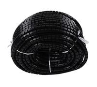 Cryfokt Wire Winding Tube Cable Manager and Alkali Resistant for Computer and Power Cables 1 Unit Black (Dia 22mm 50m)