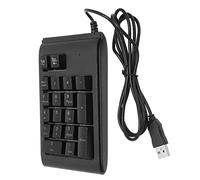 Cryfokt Wired Mechanical Numeric Keypad Compact Portable 19 Keys RGB Backlight for Business and Financial Tasks Blue (Black)