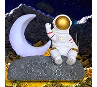Cryfokt Wireless Bluetooth Speaker with LED Astronaut Design for Home Decoration and Night Light with FM Radio for Kids and Teens (Gold)
