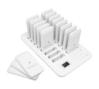Cryfokt Wireless Calling System, 1 Host Controls 16 Pagers with 800m Transmission Water Proof Design, 250mah 433MHz for Restaurants Food Courts Pizzerias Churches Auto Shops (GB Plug)