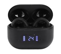 Cryfokt Wireless Ear Clamp/Holder Bluetooth Headphones Long Battery Life LED Power Display Clamp/Holder On Headsets for Running Riding Dancing Sports Black