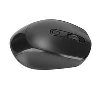 Cryfokt Wireless Mechanical Mouse Ergonomic 3 Level Adjustable DPI 1600DPI Gaming for Laptop Computer 2.4G USB Rechargeable Matte Black (Black)