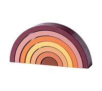Cryfokt Wooden Arch Stacking Toy Multi-Color Learning Blocks for Toddlers 1 Unit (Free Size)