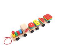 Cryfokt Wooden Educational Toy for Kids, Colorful Truck Shape Blocks for Early Developmental Learning, Ideal for Toddlers, 32cm