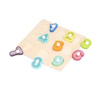 Cryfokt Wooden Peg Puzzles Toys for Toddler, Realistic Color Knob Puzzle Board, Improve Memory & Thinking Ability, Suitable for 36 Months Old+ (Number)