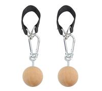 Cryfokt Wooden Pull Up Balls Training Set for Strength Building At Home Gym, Durable Beech Material, 2 Units
