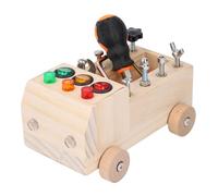 Cryfokt Wooden Sensory Board Toy Car Screwdriver Set for Skill Enhancement Compact Educational Tools 6.89x3.94in