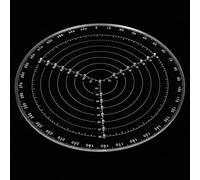 Cryfokt Woodworking Compass Tool, Transparent Acrylic Center Finder for Circle Center Finding, with Scale, for Instrument, Craft, and, 7.87" Diameter