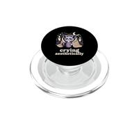 Crying Aesthetically Cute Pastel Bat PopSockets PopGrip for MagSafe