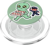 Crying Alien Pizza Thief Police Chase PopSockets PopGrip for MagSafe