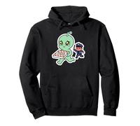 Crying Alien Pizza Thief Police Chase Pullover Hoodie