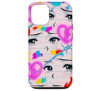 Crying Anime Eyes Collage with Barbed Wire, Doodles, and Bro Case for iPhone 12/12 Pro