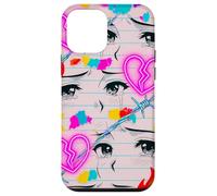 Crying Anime Eyes Collage with Barbed Wire, Doodles, and Bro Case for iPhone 12 mini