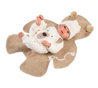Crying baby doll 36cm brown teddy bear