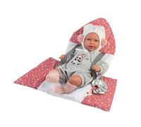 Llorens Crying Mimi Space Baby Carrier With Fabric Body And Sound Mechanism Baby Doll 42 Cm Grey Kids