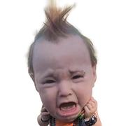 Crying Baby Headgear Horror,Latex Cosplay Head Masque | Comfortable Breathable Crying Punk Baby Headgear Costume Props for