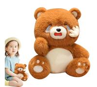Crying Bear Plush - Cute Cuddly Collectible Soft Doll | Unique Emotional Expression Design, Ultra-Soft Plush Fabric, Whimsical Decorative Accent for Sofa, Bed, or Desk, Blue/White
