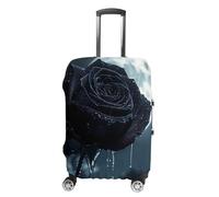 Crying Black Rose Moon Luggage Case Cover Protective Washable Suitcase Covers Anti Scratch Baggage Fits 19-32 Inch XL
