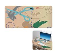 Crying Cartoon Face Desk Mat Non-Slip Large Mouse Mats for Desk with Smooth Surface Pu Leather Mouse Pad Big 90X42 CM Mousemat Accessories for Boys Girls Gifts Mousepad School Home Office Table