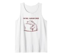 Crying Cat Pillow Hug I'm Fine I Already Cried Tank Top