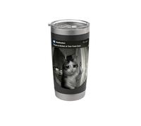 Crying Cat Thumbs Up Motion Front Door Stainless Steel Insulated Tumbler