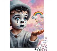 Crying Clown Child 1000 Pieces Thickened Paper Jigsaw Puzzle Adults Relaxation Hobby Engaging Brain Teaser Easy Store 38x26cm/1000pcs