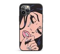Crying Comic Girl Phone Case Pop Art Sad Face Aesthetic Novelty Gift Cover | Shock Absorbent | Raised Edge Protection | Precision Fit | Lightweight Grip