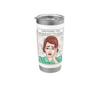 Crying Comic Woman Picked The Wrong Day to Seize Stainless Steel Insulated Tumbler