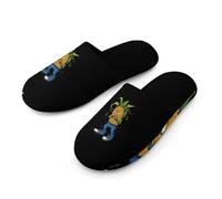 Crying Corn Men's Cozy House Slippers Winter Warm Shoes with Anti-Slip Sole for Travel Indoor Outdoor