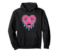Crying Heart Tattoo - Traditional Old School Tattooed Inked Pullover Hoodie