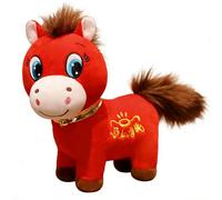Crying Horse Cuddly Toy,Funny Smiling/Crying Horses Plushie Figurine,2026 Misprinted Cry Horse Plush Toy,Cry-Cry Horses,Chinese New Year Doll Ornament for Car Seat (Smiling Horse, 25cm/9.84inch)