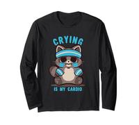 Crying is My Cardio Raccoon Long Sleeve T-Shirt