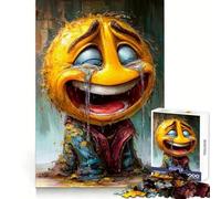 Crying Laughing Emoji Character Art Jigsaw Puzzle1000 Pieces Brain Think Stress Relief Play Fun Challenge Art Display (50x75cm)