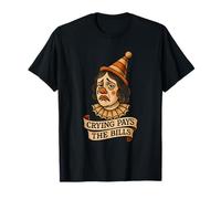 Crying Pays The Bills Funny Clown Sadness Retro Tattoo Art T-Shirt