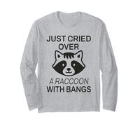 Crying Raccoon Animal Meme Funny Sad Aesthetic Long Sleeve T-Shirt