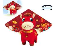 Crying/Smiling Horse Kite 2026 Lunar New Year - Large Sad Horse Triangular Kite with 100m Line, Unique Chinese Cultural Home Decor & Birthday Gift Idea for Kids Adults, Easy Fly Outdoor Toy