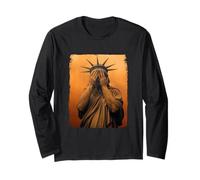 Crying Statue Of Liberty Equality Inclusion Silent Protest Long Sleeve T-Shirt