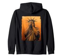 Crying Statue Of Liberty Equality Inclusion Silent Protest Zip Hoodie